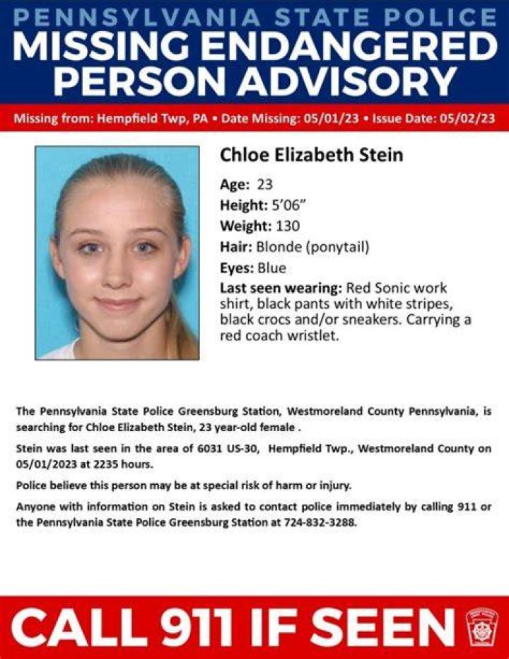 Chloe Stein Missing Greensburg PA Arrest Charges: Charged With Hoax Scandal