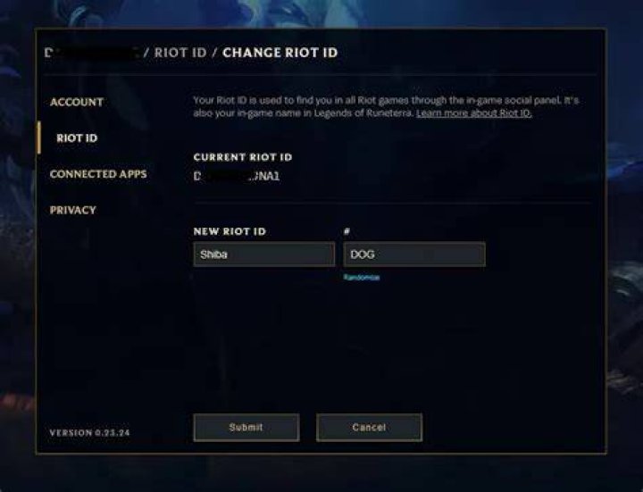 How to change riot id