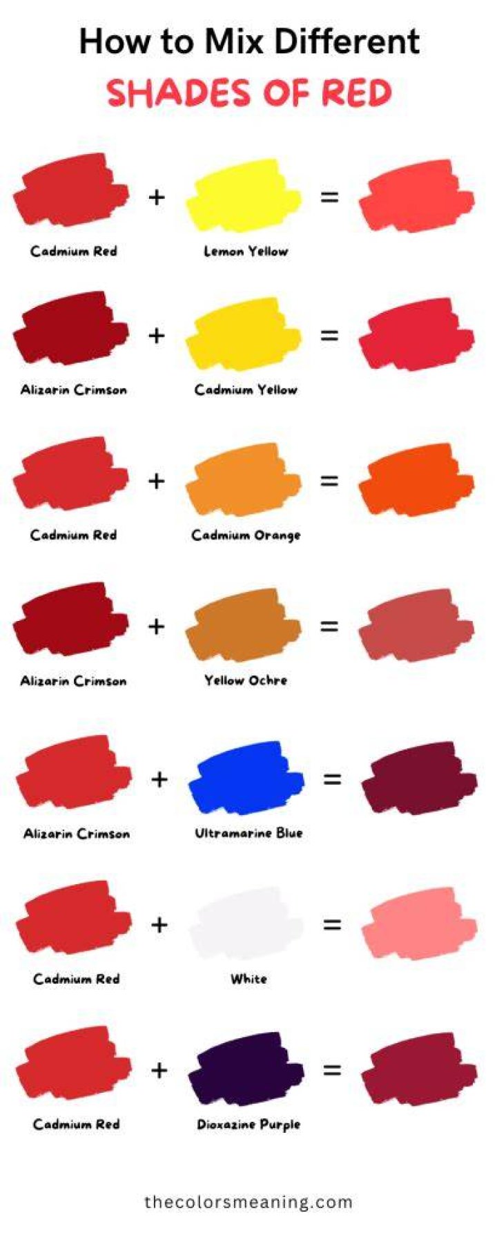 What two colors make cardinal red
